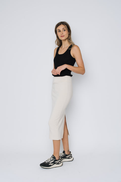 Erin-Luxe Fleece Midi Skirt